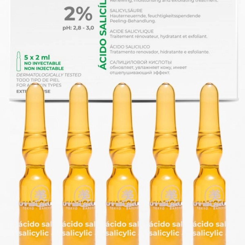 Ampollas Ácido Salicílico | Utsukusy Cosmetics | Renueva tu piel con Ácido Salicílico al 2%