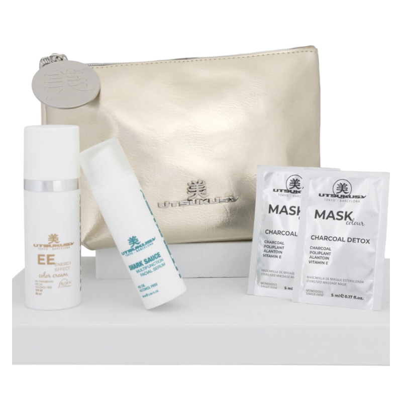 BB Glow EE con Serum Shark Sauce + Crema Color SPF 50 | Utsukusy - Pack 2025 con Regalo y Neceser