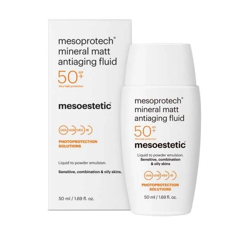 Mineral Matt Antiaging Fluid | Protector Solar Antiedad Mesoprotech | Mesoestetic