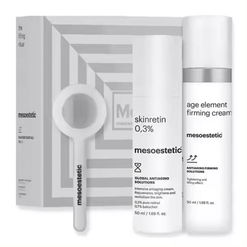 Pack Navidad reafirmante mesoestetic | age element, skinretin y cristal iceglobe