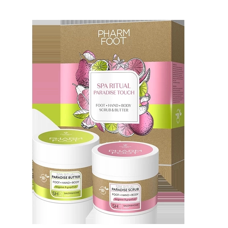 Pharm Foot Spa Ritual Set | Exfoliante y manteca para manos, pies y cuerpo