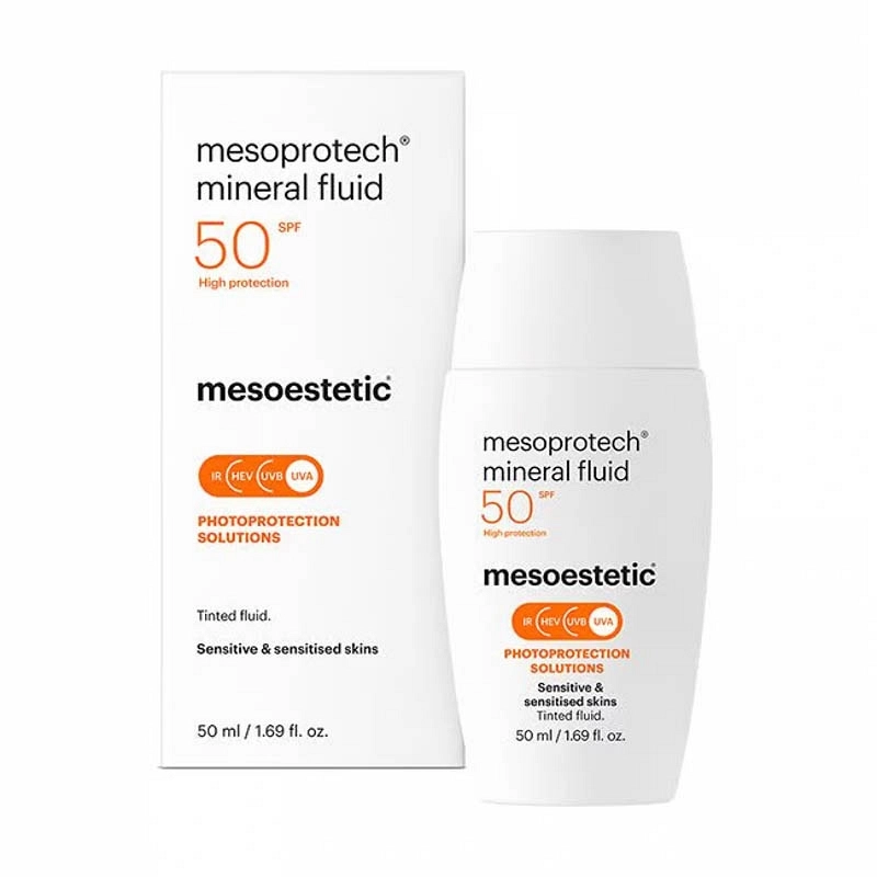 Protector solar mineral para pieles sensibles | mesoprotech® mineral fluid